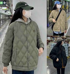  all 3 color down jacket short long sleeve switch body type cover put on .. pair look [ large size equipped ] 2XL beige 