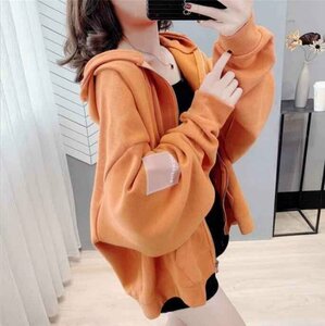  Korea short coat casual jacket fashion coat XL orange 