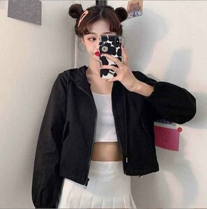  Korea short coat casual jacket fashion coat XL black 