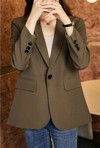 長袖 スーツジャケット カジュアル オフィスカジュアル シンプル 無地 きれいめ 大きいサイズあり 2XL ピンク