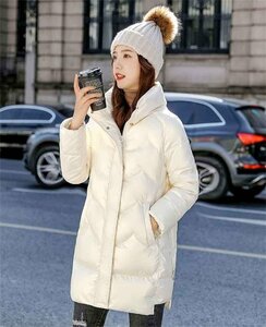  pad entering down jacket coat middle ~ length height lustre equipped XL eggshell white 