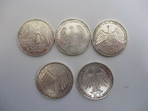 ミュンヘン オリンピック 記念銀貨 記念硬貨 10マルク銀貨 1972年 5枚セット