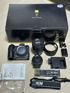 Nikon Z6 24-70+FTZ mount adaptor kit + original leather grip + eye cup +XQD Leader + guidebook 