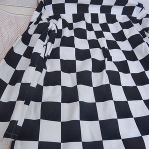 robe de chambre COMME des GARCONS ローブドシャンブル コムデギャルソン 丸襟チェックシャツ M RG-B032 AD2002ホワイト、ブラック 綿100%の画像4