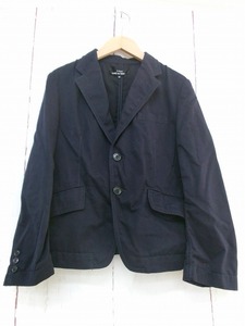 tricot COMME des GARCONS トリコ コムデギャルソン テーラードジャケット ネイビー 綿68% 毛32% M TI-J005 AD2011