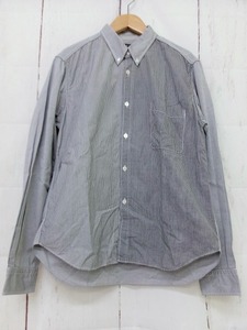 COMME des GARCONS HOMME コムデギャルソン オム 長袖アシンメトリー柄シャツ S HE-B105 AD2009