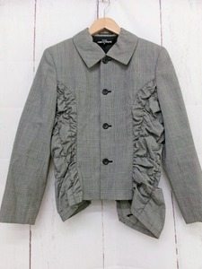 tricot COMME des GARCONS トリココムデギャルソン チェックデザインジャケット グレー 毛100% M TJ-05021M AD1991