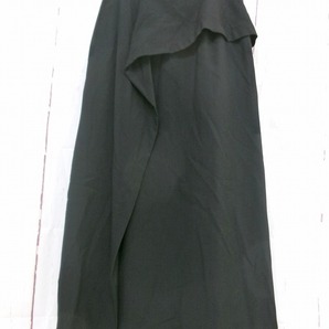 tricot COMME des GARCONS トリココムデギャルソン デザインフレアーロングスカート ブラック 毛100% M TS-05002M AD1991の画像3