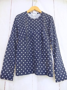 COMME des GARCONS COMME des GARCONS Comme des Garcons Comme des Garcons long sleeve dot cut and sewn navy cotton 100% M RC-T024 AD2018