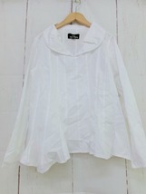 tricot COMME des GARCONS トリココムデギャルソン 長袖丸襟シャツ ホワイト 綿100% S TN-B003 AD2004_画像1