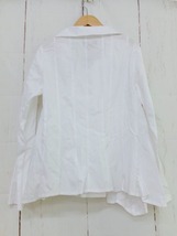 tricot COMME des GARCONS トリココムデギャルソン 長袖丸襟シャツ ホワイト 綿100% S TN-B003 AD2004_画像3