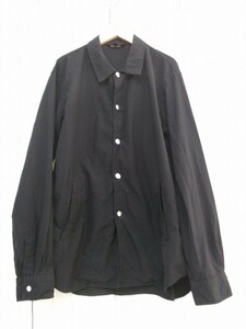 COMME des GARCONS HOMME DEUX コムデギャルソン オム ドゥ 製品染めスナップシャツ ブラック ポリエステル100% L DK-B049 AD2022