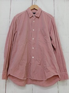 COMME des GARCONS HOMME コムデギャルソン オム 長袖総柄シャツ レッド 綿100% SS HS-B034 AD2006