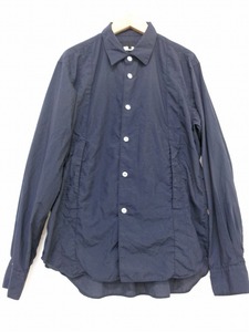 COMME des GARCONS HOMME DEUX コムデギャルソン オム ドゥ 長袖シャツ ネイビー ポリエステル100% XS DJ-B032 AD2022