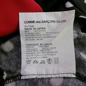 COMME des GARCONS コムデギャルソン 長袖ドットデザインカットソー ブラック 綿100% XS GJ-T046 AD2012の画像7