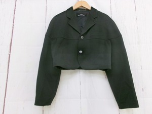 tricot COMME des GARCONS トリコ コムデギャルソン デザインジャケット ブラック 毛100% TJ-080160 AD1990