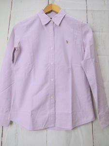 RALPH LAUREN ラルフローレン 長袖シャツ 9 ポニー パープル BL RL GM 2051 綿100% 中国製