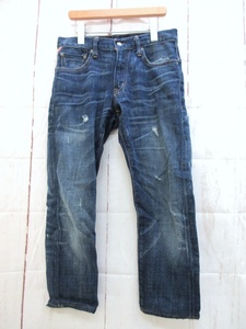 Denim&Supply Ralph Lauren デニム＆サプライ ラルフローレン ダメージ加工ジーンズ 27/30 165/70A 788557476001 Made in Haiti