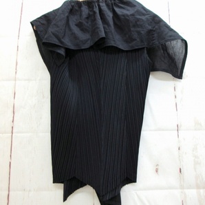 ISSEY MIYAKE FETE イッセイミヤケ フェット プリーツデザインノースリーブ 02 IF62FJ238 ブラック PLEATS PLEASE プリーツプリーズの画像2