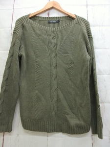 LAUREN RALPH LAUREN ローレン ラルフローレン ニット M 165/92A グリーン 200820064005 綿58% レーヨン42% Made in China