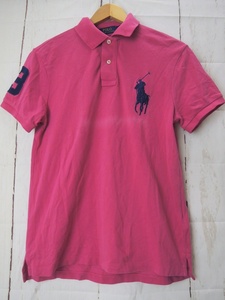 POLO RALPH LAUREN ポロ ラルフローレン ポロシャツ M 175/96A ピンク 710524117033 100%COTTON Made in Srilanka