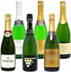 ヴェリタス本格シャンパン製法＆フランス産 辛口 スパークリングワイン 6本セット(750mlx6