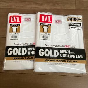 B.V.D. GOLD　丸首半袖Tシャツ Lサイズ　2枚セット　肌着