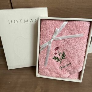 HOTMAN　ホットマン　フェイスタオル　花柄　ピンク