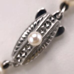 E05-230 MIKIMOTO☆パールネックレス 5.0mm 36cm 15.6g ( ミキモト Pearl necklace SILVER )の画像3