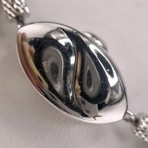 E05-3449☆ 黒蝶パールネックレス 8.0mw~11.70mm 42cm 65.7g ( 黒蝶真珠 Pearl necklace SILVER )_画像3