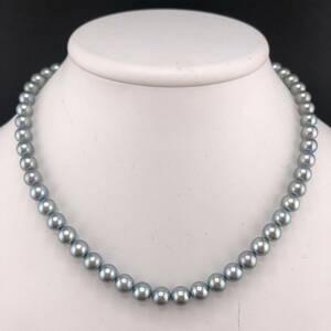 P04-0044 アコヤパールネックレス 7.0mm~7.5mm 40cm 34.2g ( アコヤ真珠 Pearl necklace SILVER )