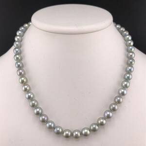 P04-0049 パールネックレス 8.0mm~8.5mm 43cm 43.1g ( Pearl necklace SILVER )