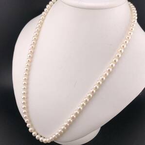 P04-0019☆ アコヤパールネックレス 6.5mm~7.0mm 59cm 39.6g ( アコヤ真珠 Pearl necklace SILVER )の画像3