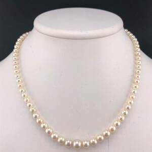 E05-609★ アコヤパールネックレス 5.0mm~8.0mm 42cm 21.7g ( アコヤ真珠 Pearl necklace SILVER )