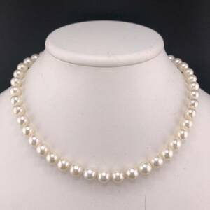 E05-1413★ パールネックレス 8.0mm~8.5mm 41cm 41.8g ( Pearl necklace SILVER )