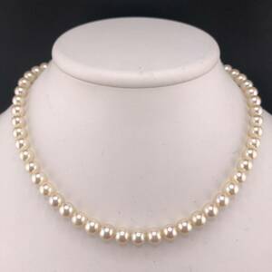 E05-1257 アコヤパールネックレス 7.0mm~7.5mm 40cm 32.2g ( アコヤ真珠 Pearl necklace SILVER )