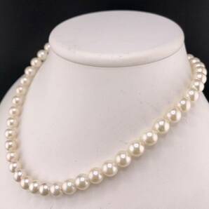 E05-2868 アコヤパールネックレス 8.5mm~9.0mm 41cm 47.7g ( アコヤ真珠 Pearl necklace K14WG )の画像2