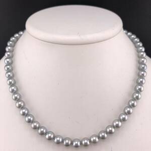 P05-0058☆ 天然パールネックレス 7.0mm~7.5mm 41cm 33.4g ( 天然 Pearl necklace SILVER )
