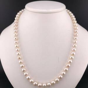 E05-7572 アコヤパールネックレス 8.0mm~8.5mm 51cm 50.3g ( アコヤ真珠 Pearl necklace SILVER )