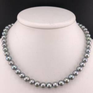 E05-7330 アコヤパールネックレス 7.5mm~8.0mm 41cm 37.8g ( アコヤ真珠 Pearl necklace K14WG )