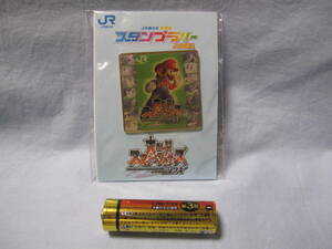 ★JR西日本 -冬休み スタンプラリー 2002 スーパーマリオ マリオ MARIO★大乱闘スマッシュブラザーズDX ピンバッジ★未使用★