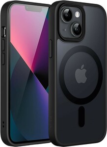 JEDirect iPhone 13 mini 5.4インチ用 マグネット ケース MagSafeに対応 半透明のマット背面 薄型