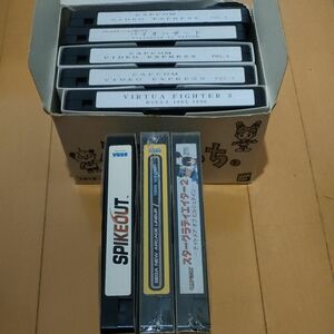 アーケードゲーム、プレイステーション非売品VHSビデオセット セガ　スパイクアウト　バーチャファイター3　カプコン等