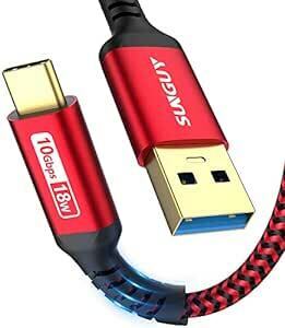 SUNGUY USB3.1 Gen2 Type C ケーブル 0.5M USB-A to USB-C QC3.0対応 10Gbps