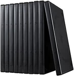 サンワダイレクト DVDケース 2枚収納 10枚セット DVD トールケース ブラック 200-FCD033B