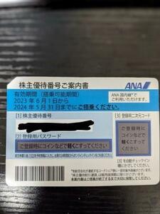 ANA 全日空 株主優待券 1枚　有効搭乗期間 2023年6月1日から2024年5月31日まで