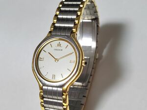 クレドール 18K SS 電池新品 稼働中 レディース腕時計 SEIKO クォーツ セイコー