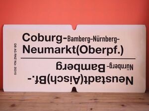 DB ドイツ国鉄 大型サボ Coburg Bamberg Neustadt...
