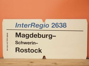 DB Germany National Railways large sabot IR Inter regulation o2638 number other Magdeburg - Rostock, Gorlitz - Dresden
