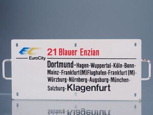 DB ドイツ国鉄 金属製ミニチュアサボ EC ユーロシティ 21 Blauer Enzian号 Dortmund - Klagenfurt